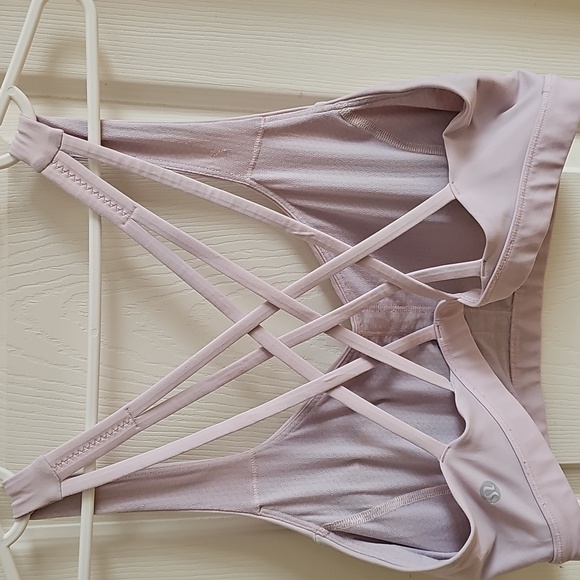 Lululemon Light Pink Strappy Sports Bra - Picture 5 of 5
